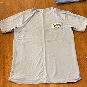 Southern Tide Light Gray Fish Graphic Tee